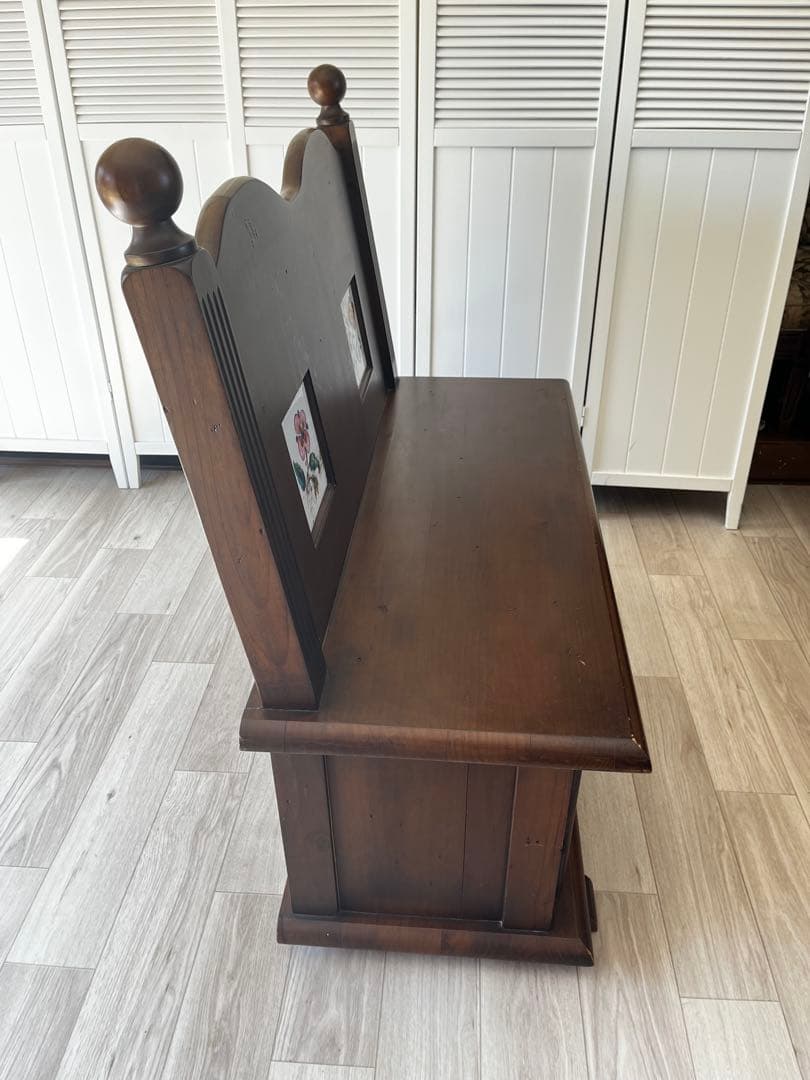 2人掛けベンチ　アクタス取扱　タイル　スペイン　木製　アンティーク　レトロ