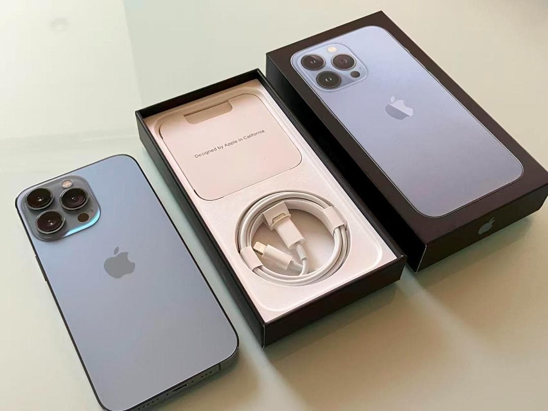 ☆新品同様☆iPhone13 PRO 128GB☆交換品100%☆シエラブルー☆