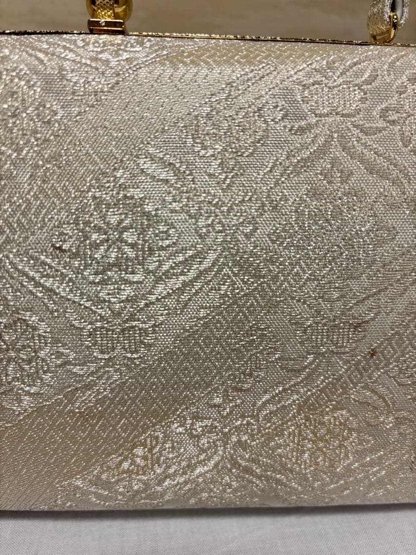 和装用草履バッグセット　シルバー系　正倉院模様　金銀　エレガント　新品　少々訳有