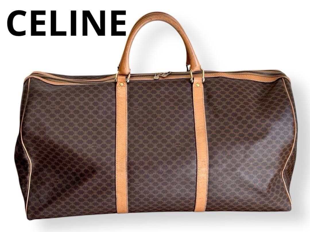 に*じ様 セリーヌ CELINE ボストンバッグ マカダム PVC レザー トト