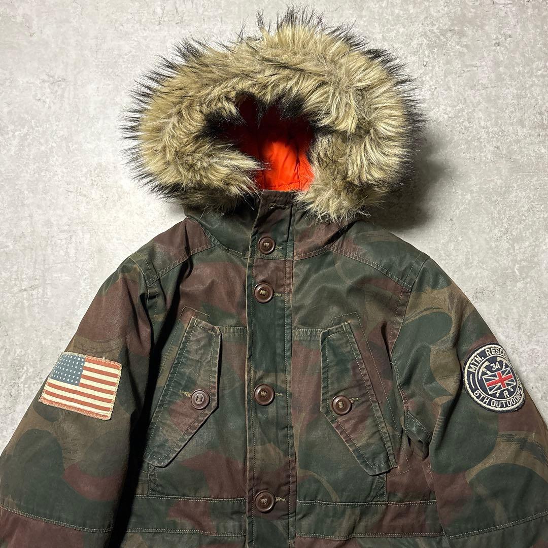 Polo Ralph Lauren タロンジップ 迷彩ダウンジャケット 150