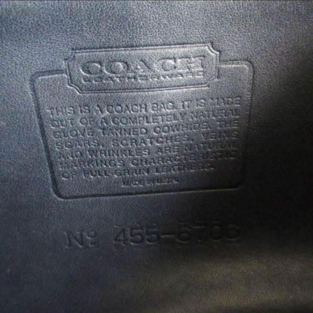 USA製 COACHオールドコーチ フラップタイプ レザーショルダーバッグ 紺系