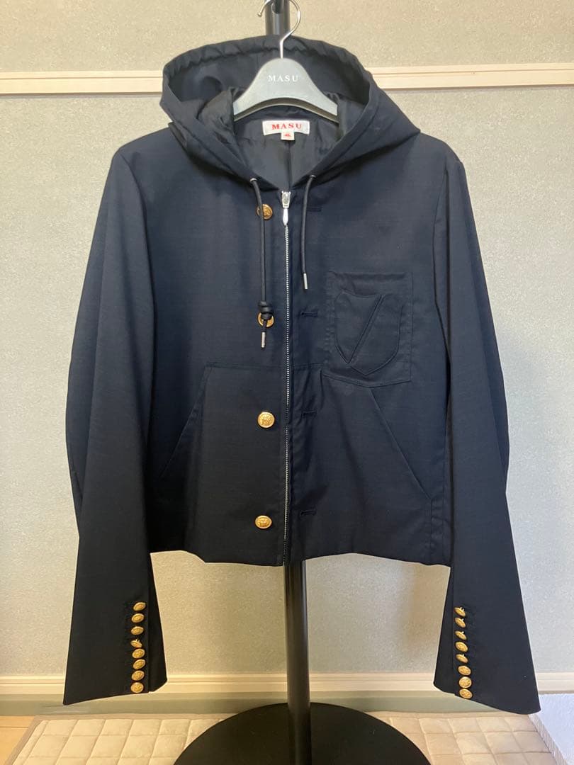MASU zip-up blazer ネイビー　25SS