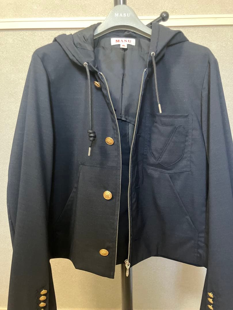 MASU zip-up blazer ネイビー　25SS