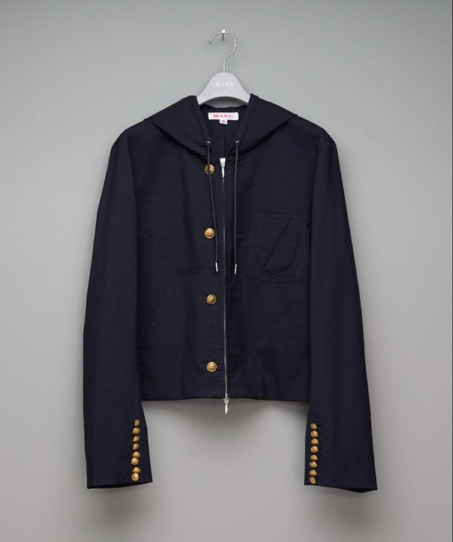 MASU zip-up blazer ネイビー　25SS