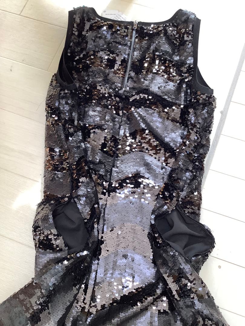 ARMANI　スパンコール　ミニ　ワンピース　ドレス　黒　パーティー　キャバ