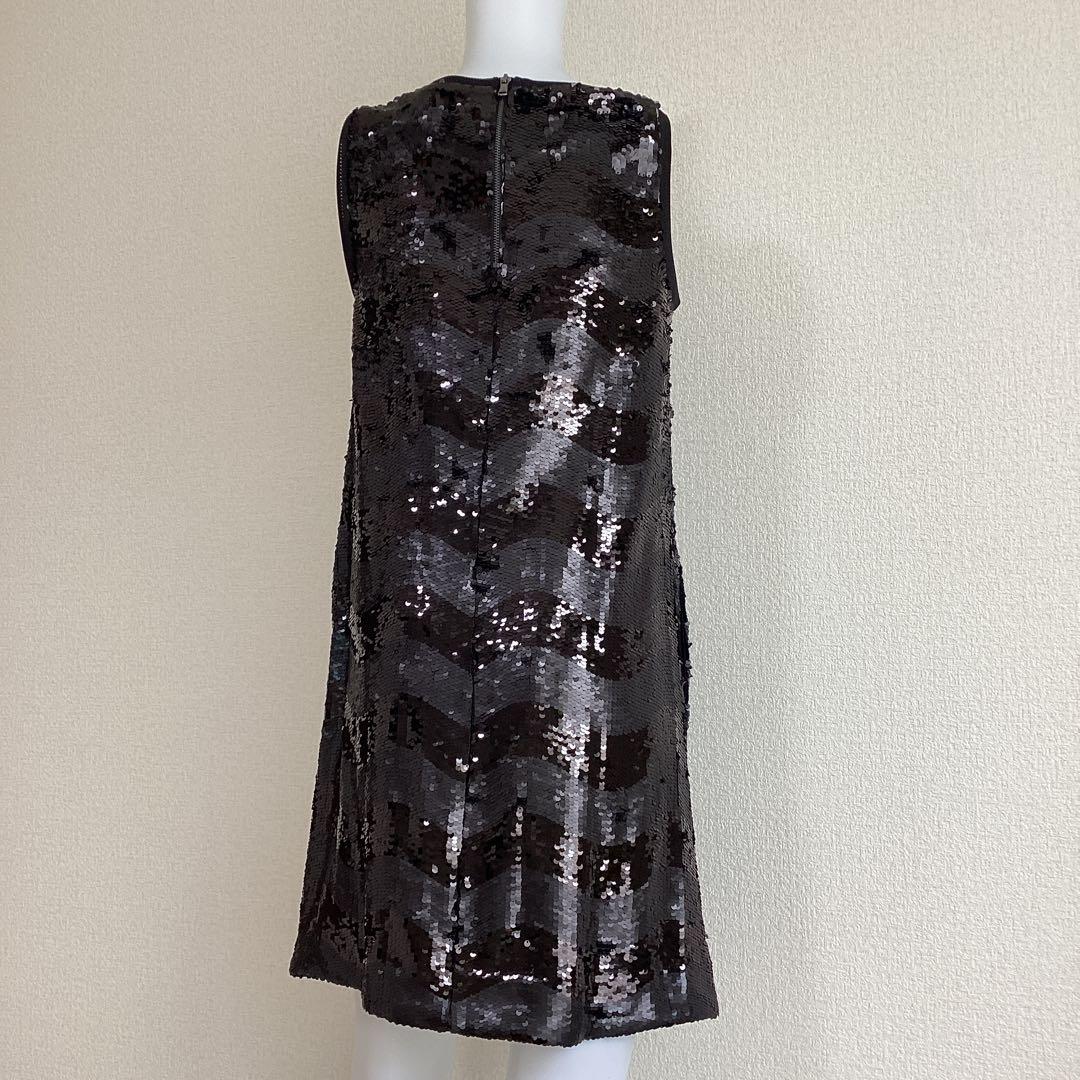ARMANI　スパンコール　ミニ　ワンピース　ドレス　黒　パーティー　キャバ
