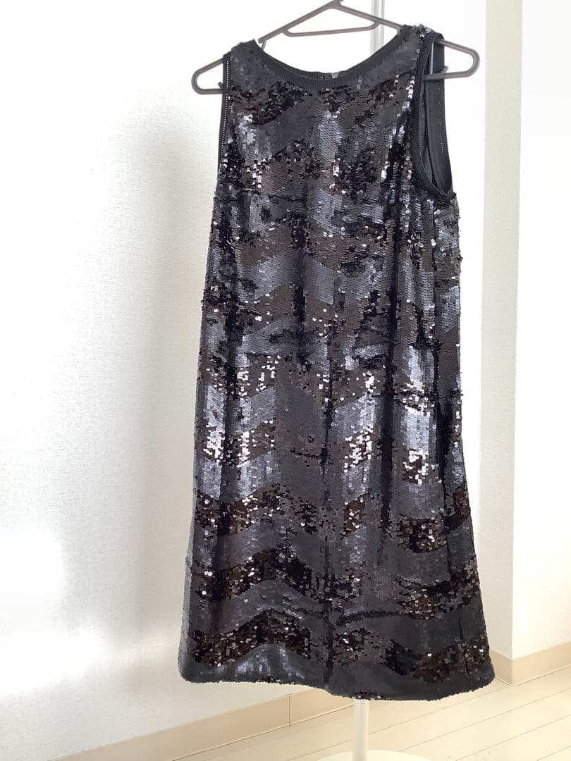 ARMANI　スパンコール　ミニ　ワンピース　ドレス　黒　パーティー　キャバ