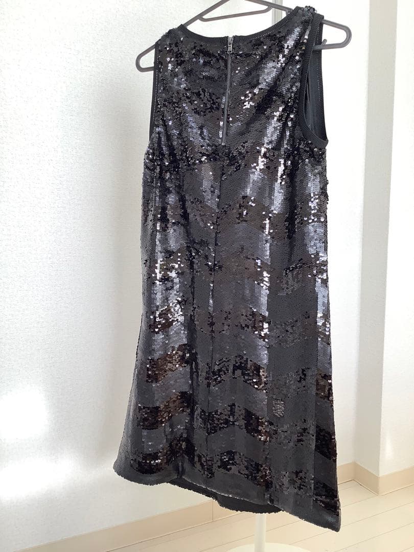 ARMANI　スパンコール　ミニ　ワンピース　ドレス　黒　パーティー　キャバ