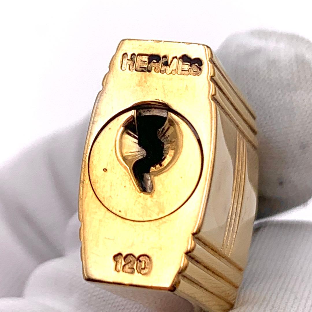 HERMES エルメス カデナ 120番 ゴールド 24Kメッキ 鍵付き 南京錠