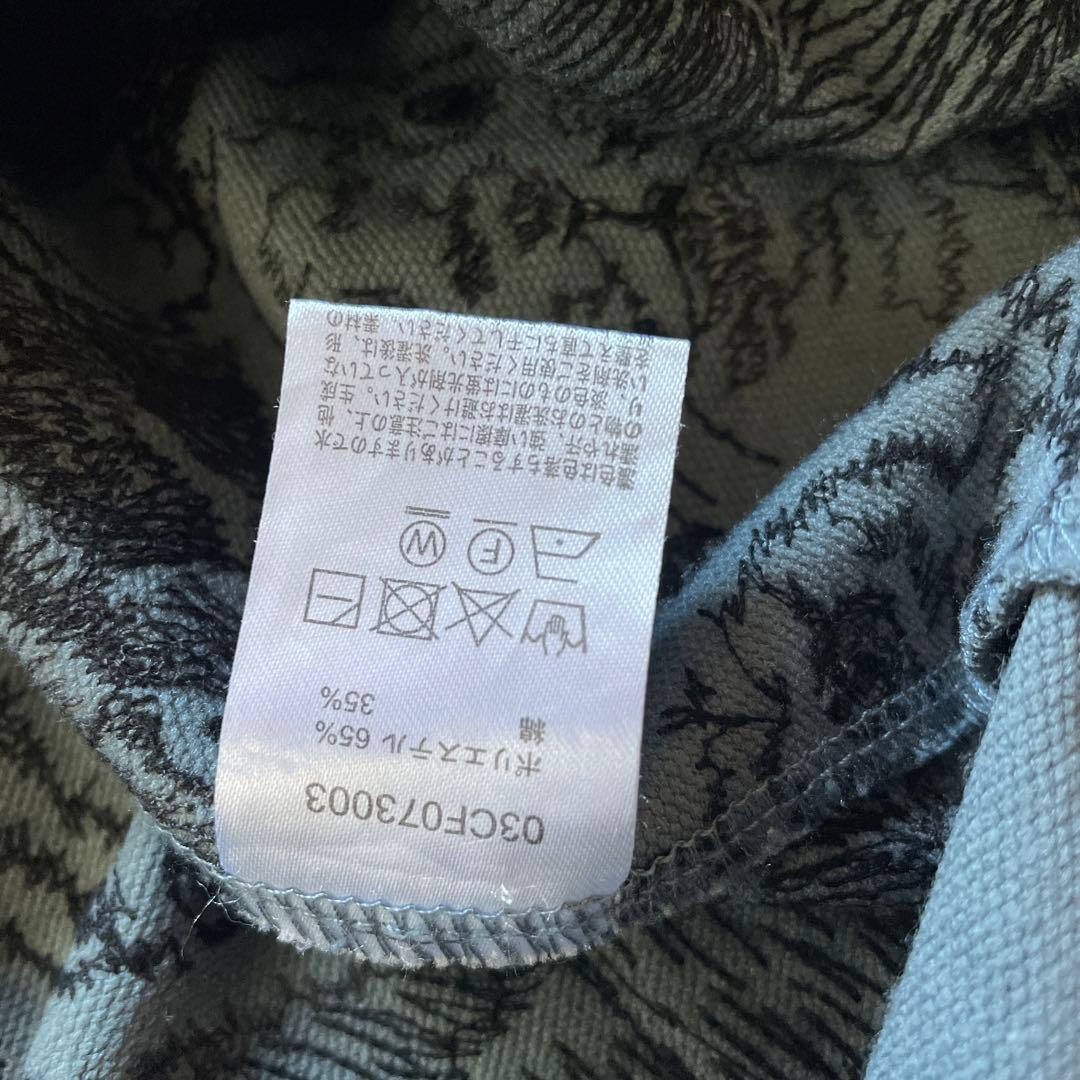 22AW マーブルシュッド　アニマル　総柄　ワンピース　グレー　刺繍　長袖　綿