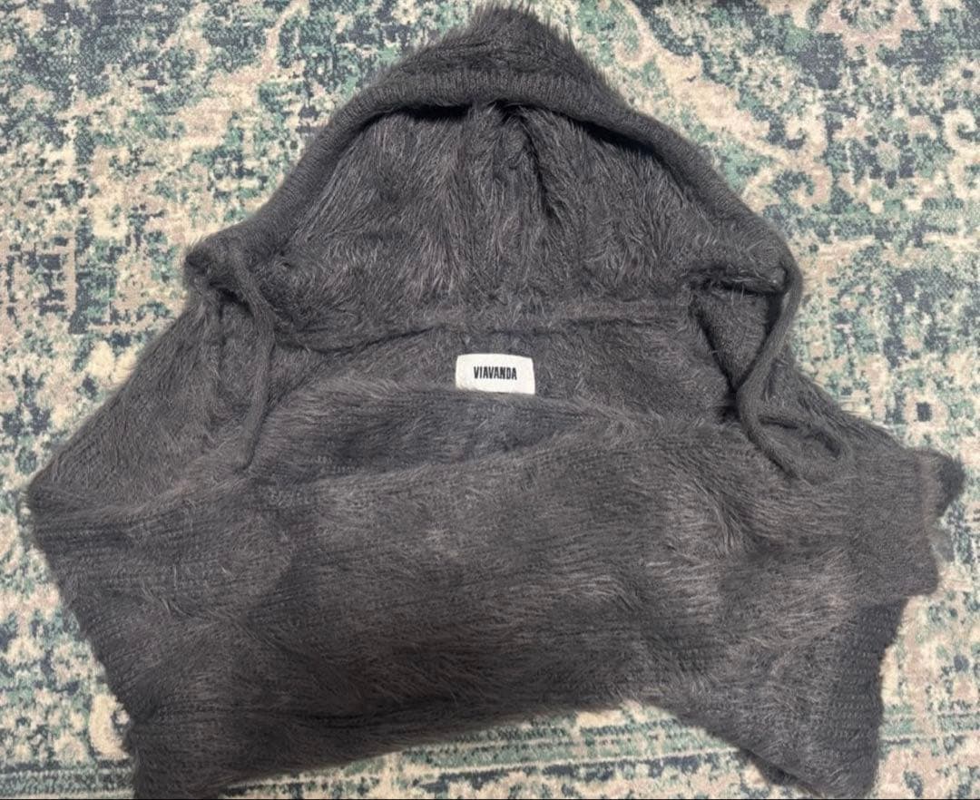 トップス viavanda 2way hoodbd muffler knit