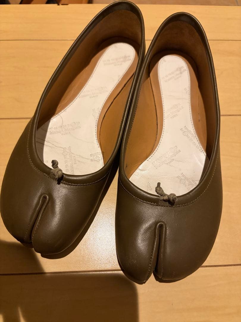 メゾン マルジェラ 足袋バレエシューズ 37 カーキ 完売品 美品