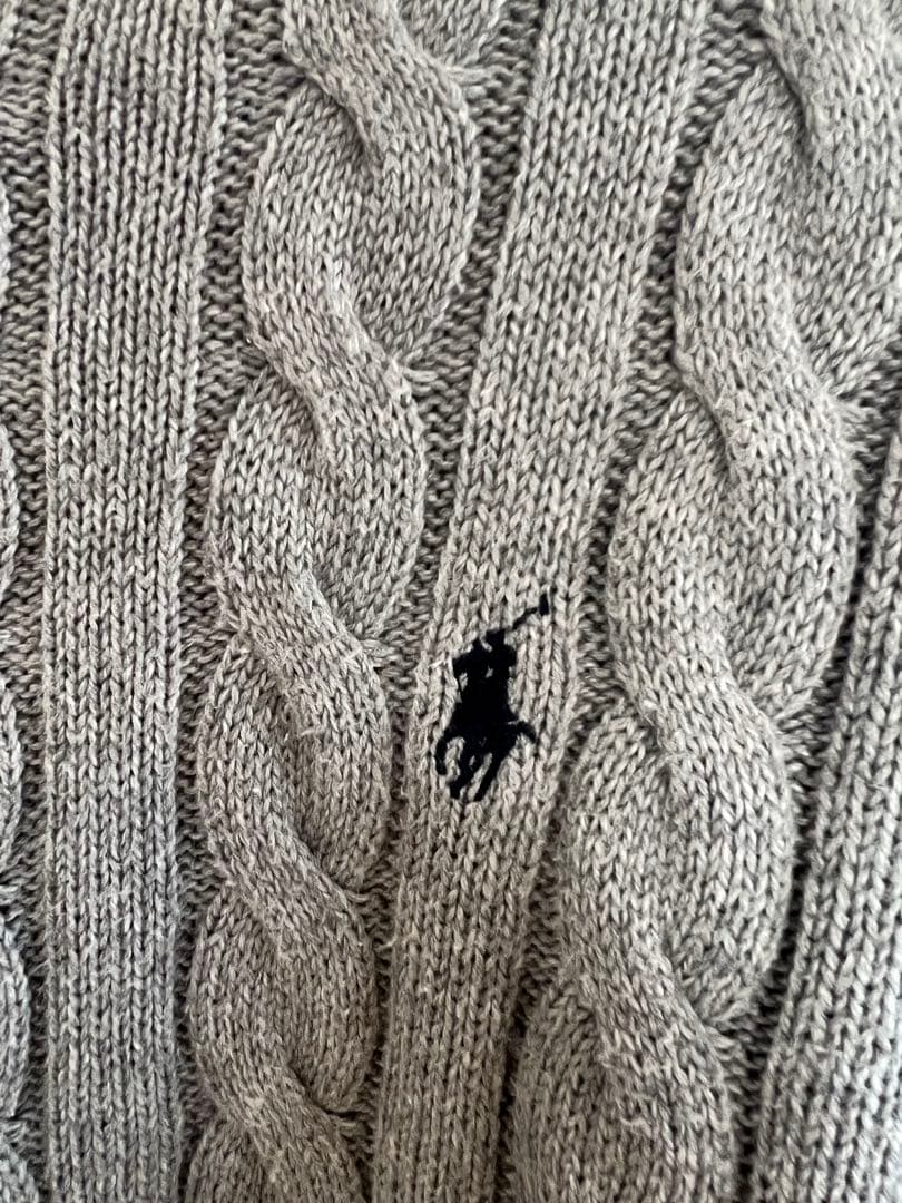 Polo Ralph Lauren グレー ケーブルニット S