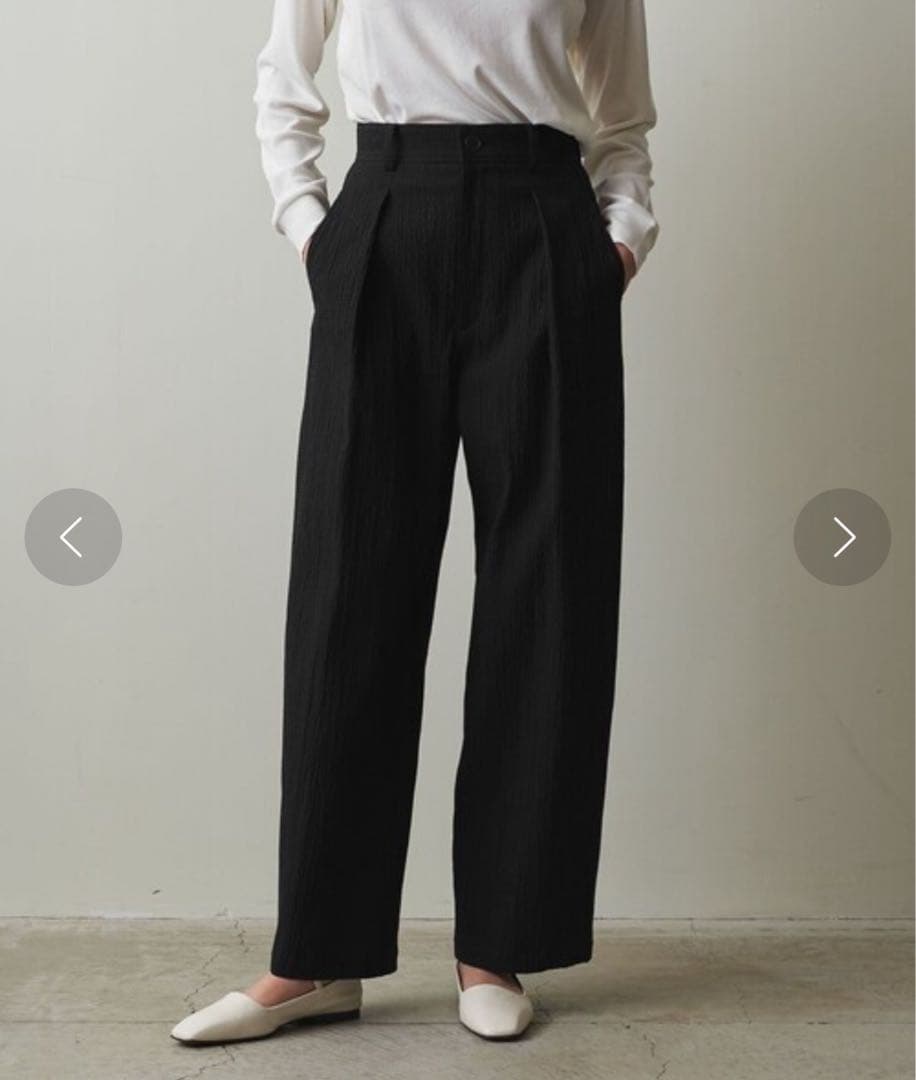 【steven alan】RIPLE COTTON TUCK TROUSERS