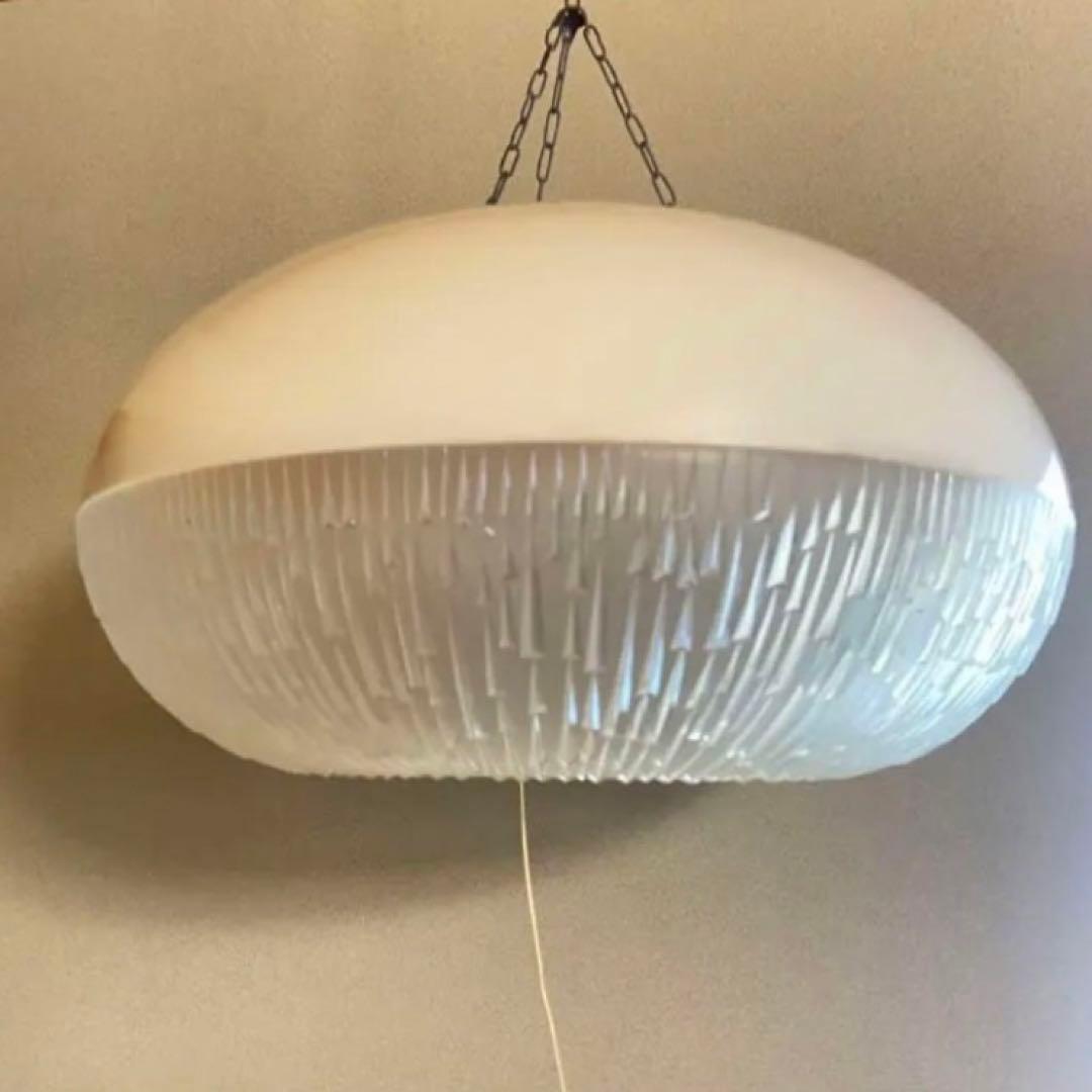 スペースエイジ　天井照明　昭和レトロ　シーリングライト　当時物