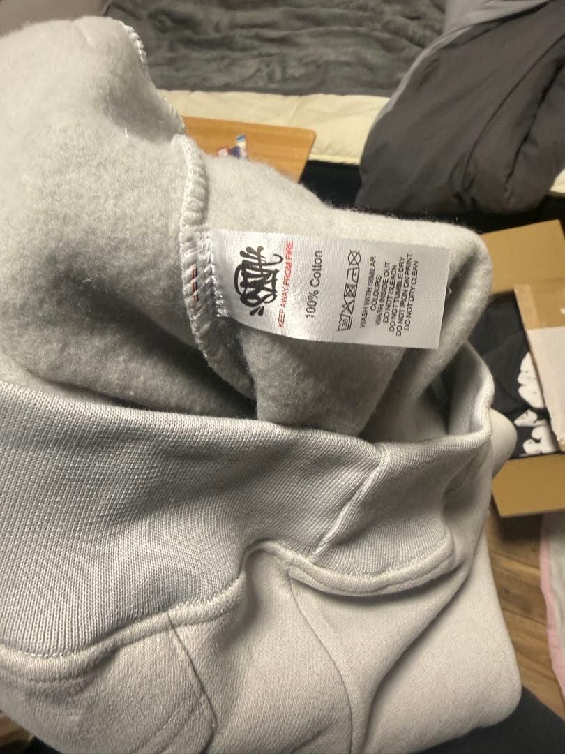 きやさやSyna world シナワールド　パーカーグレーピンクsizeS