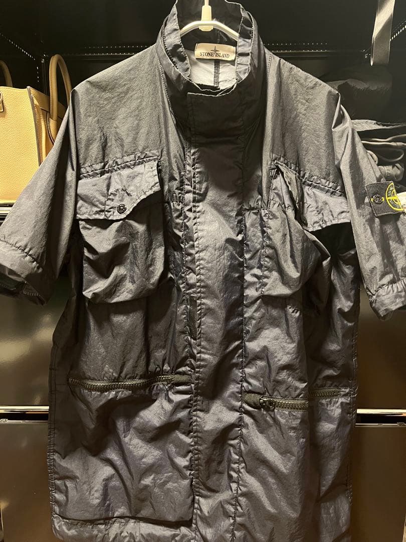 ストーンアイランド 3L MENBRANA ロング ジャケット ガーメントダイ