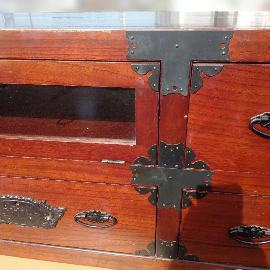 4983）民芸家具・時代箪笥風　和風のテレビ台　８８×４４ｃｍ、高さ４５ｃｍ