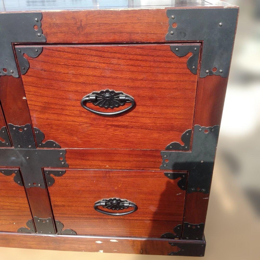 4983）民芸家具・時代箪笥風　和風のテレビ台　８８×４４ｃｍ、高さ４５ｃｍ