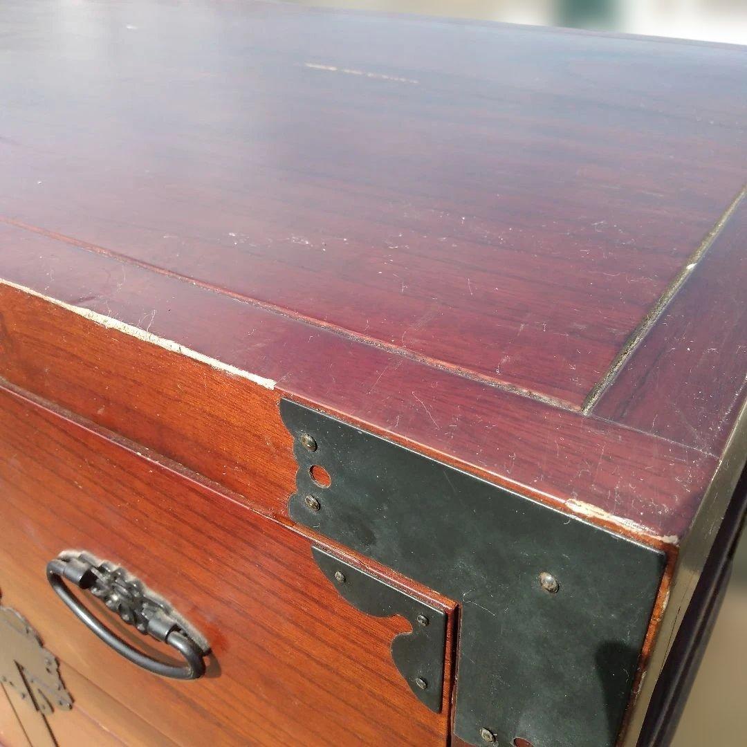 4983）民芸家具・時代箪笥風　和風のテレビ台　８８×４４ｃｍ、高さ４５ｃｍ