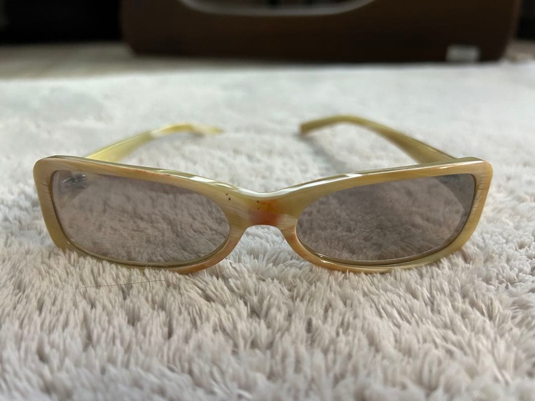 デッドストック級　2000年代　PRADA アーカイブ天然ホーン　サングラス