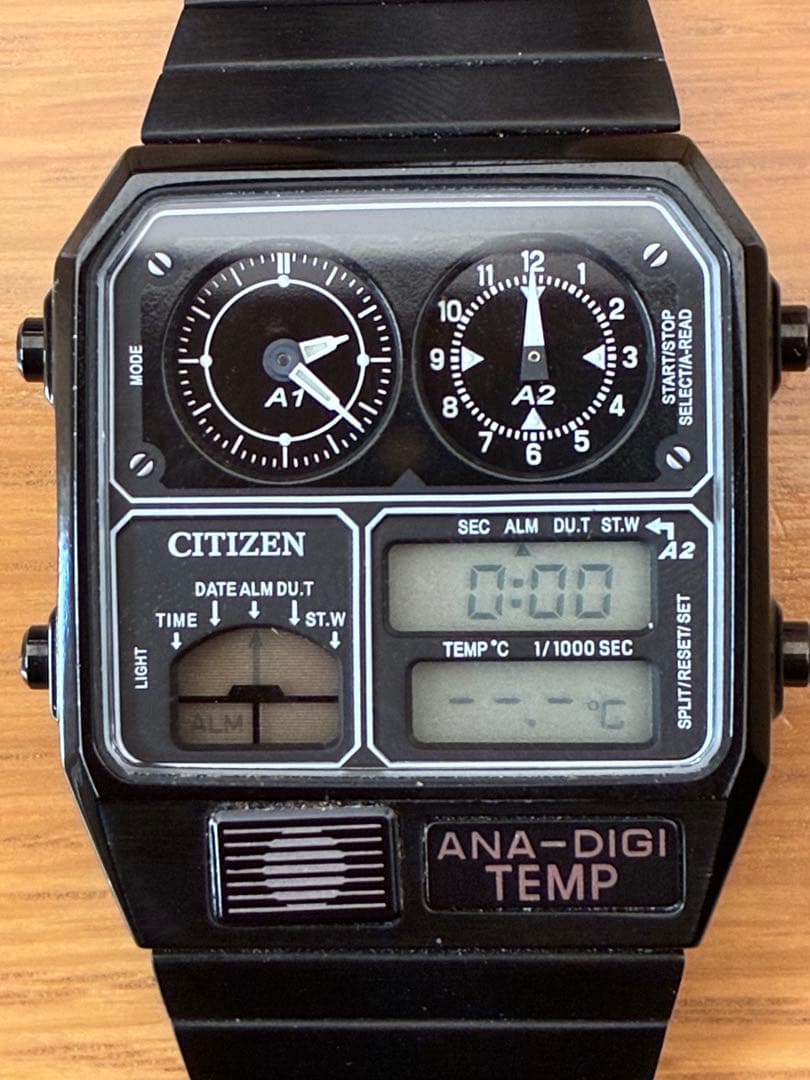 CITIZEN ANA-DIGI TEMP 腕時計 電池交換済み