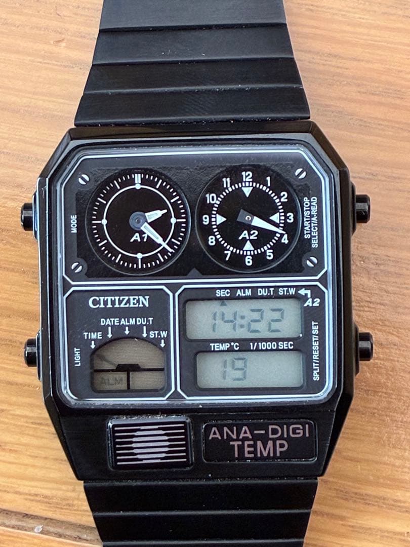CITIZEN ANA-DIGI TEMP 腕時計 電池交換済み