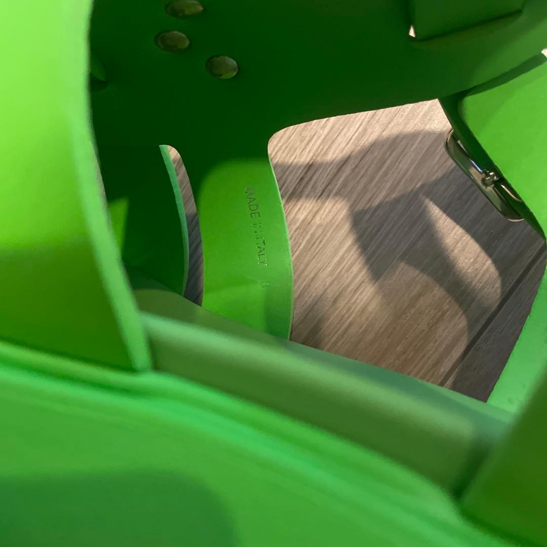 【美品】PRADA モノリス　グリーン ラバーサンダル　2X3083