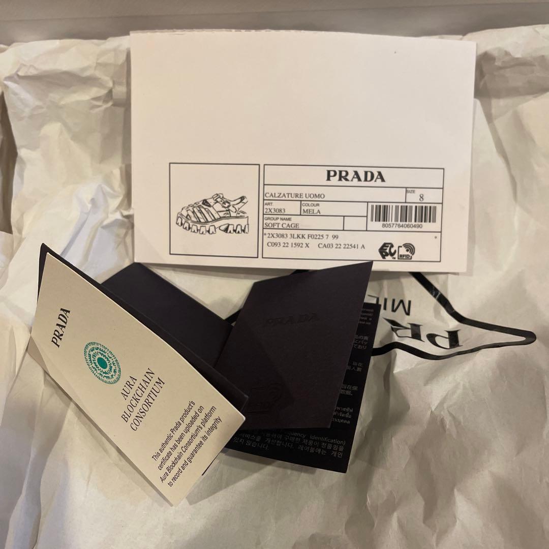 【美品】PRADA モノリス　グリーン ラバーサンダル　2X3083