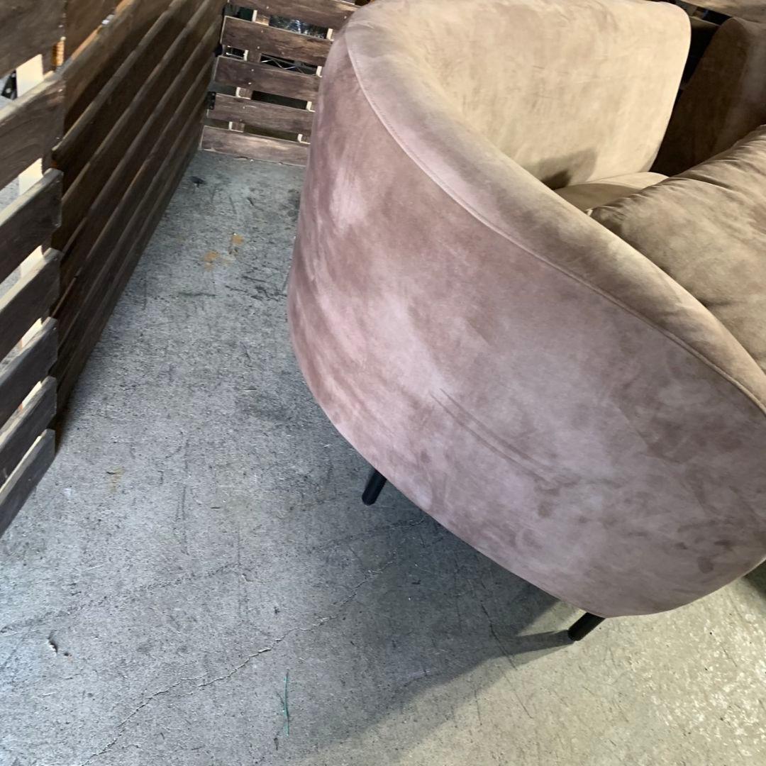 J446\" 現状品 ファブリック カウチソファ 右カウチ ブラウン