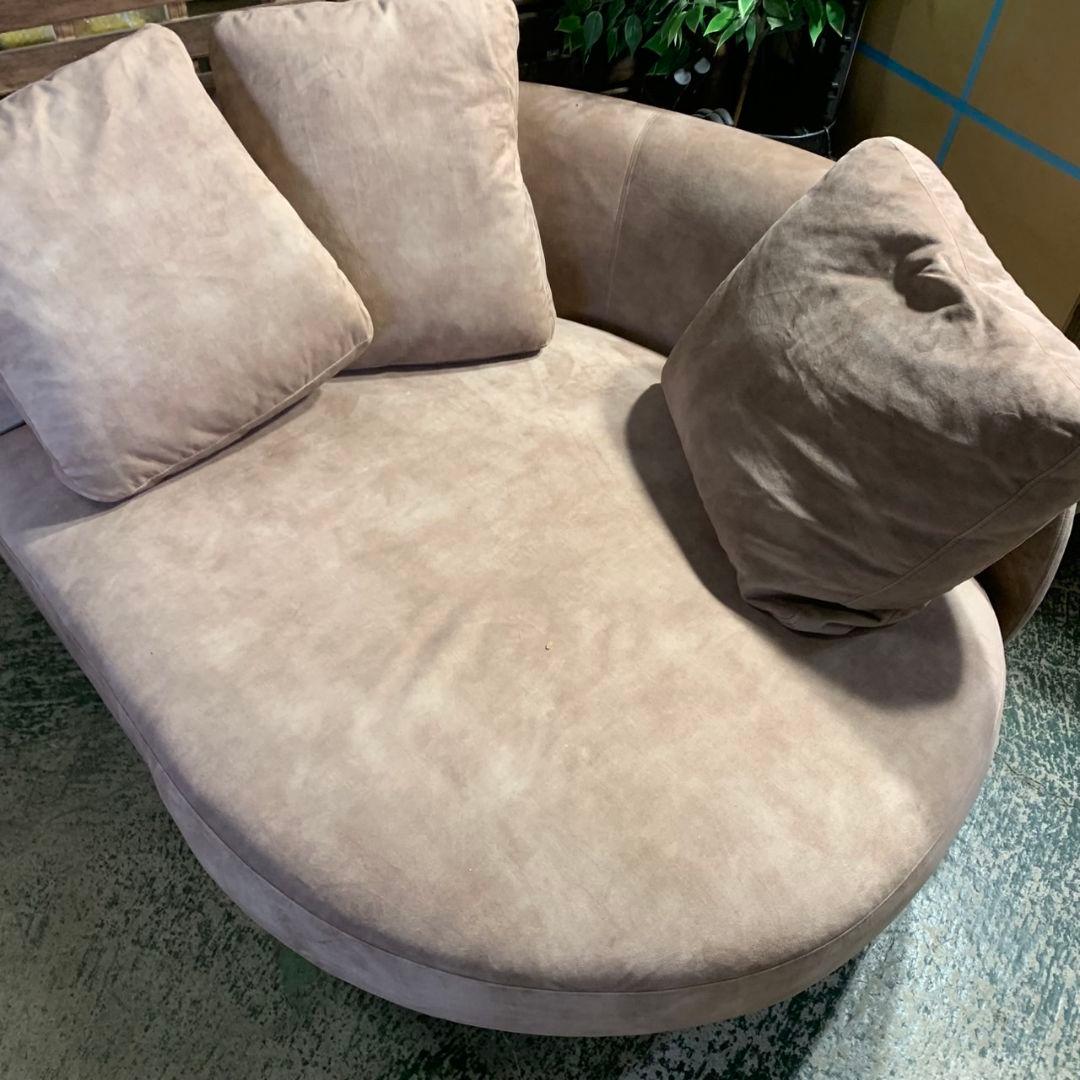 J446\" 現状品 ファブリック カウチソファ 右カウチ ブラウン