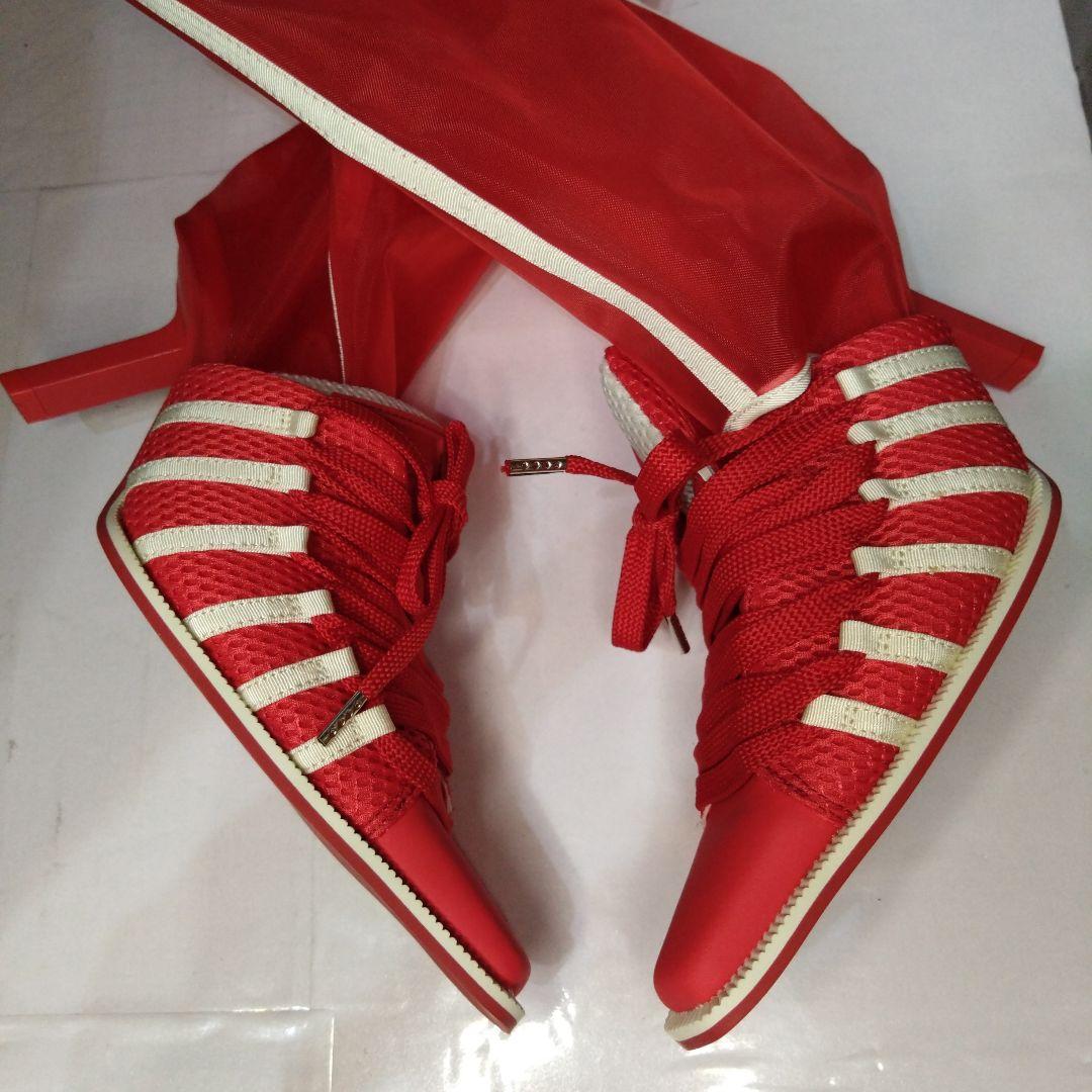 フクページ　極美品　YELLO スニーカーミュール　レース　Lサイズ