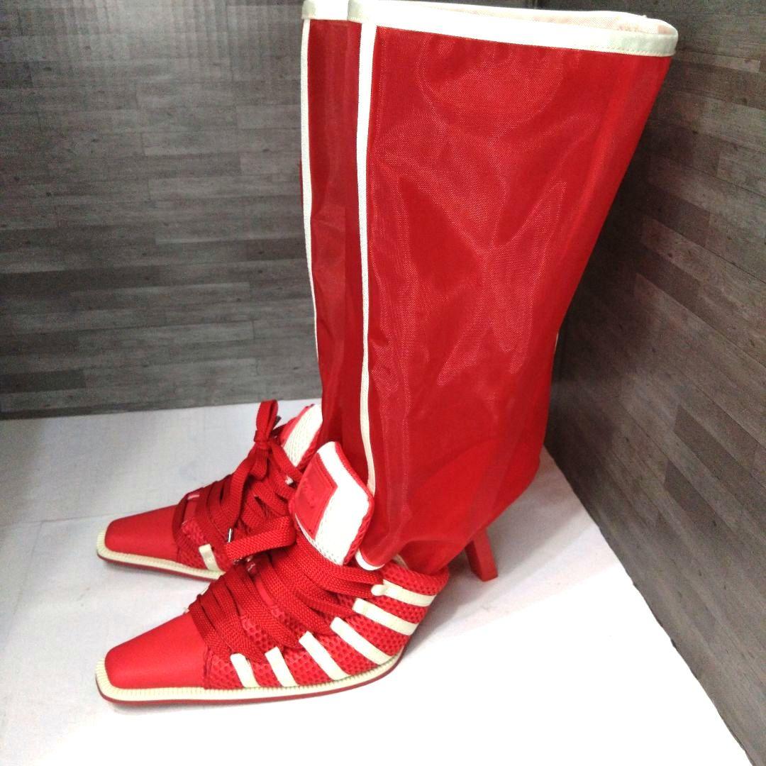 フクページ　極美品　YELLO スニーカーミュール　レース　Lサイズ