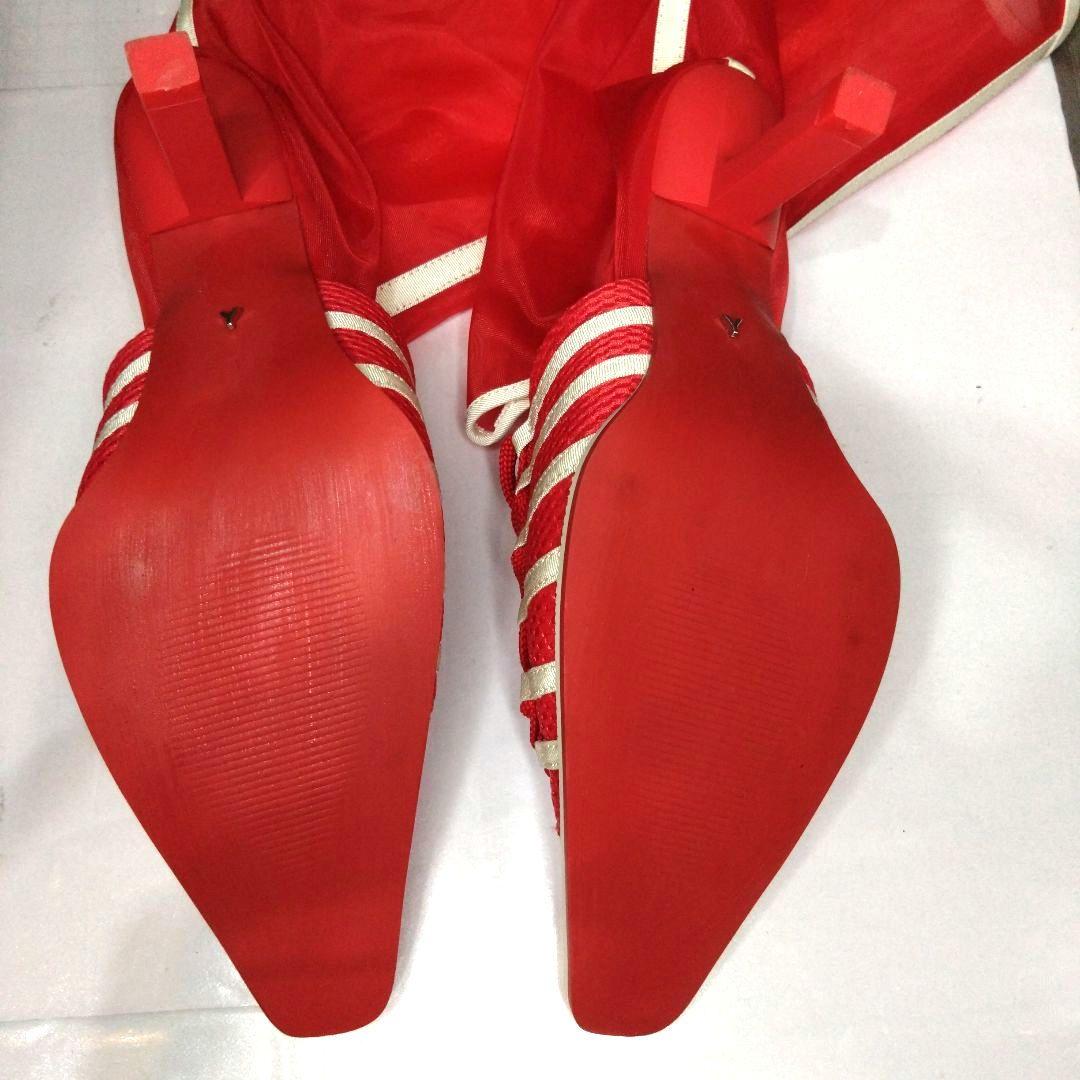 フクページ　極美品　YELLO スニーカーミュール　レース　Lサイズ