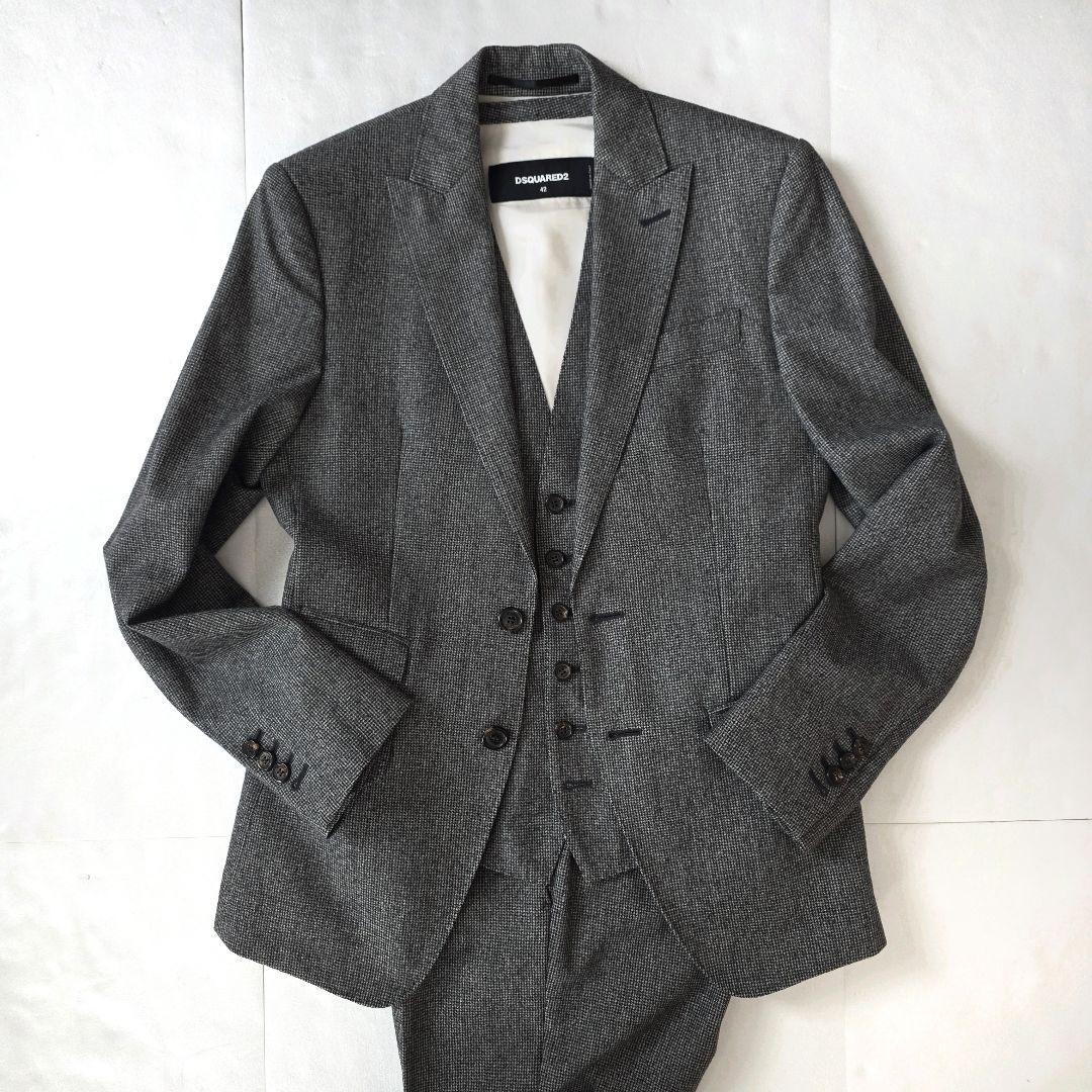 DSQUARED2 ディースクエアード スリーピース 千鳥格子 42 グレー