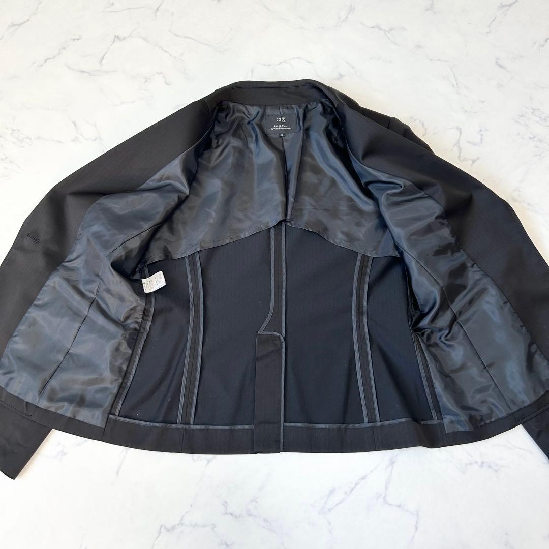 23区 大きいサイズ スカートスーツ セットアップ ジャケット ラップ風スカート