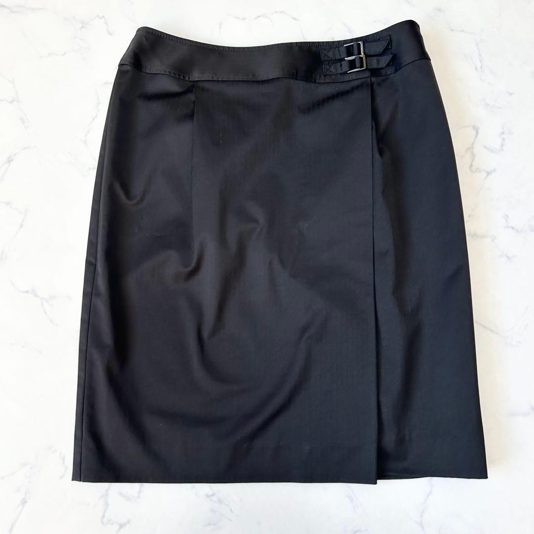 23区 大きいサイズ スカートスーツ セットアップ ジャケット ラップ風スカート