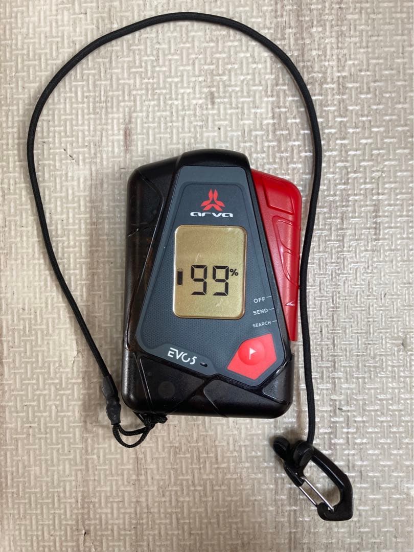 【美品】arva EVO5 アバランチ 雪崩 ビーコン チェストハーネス付