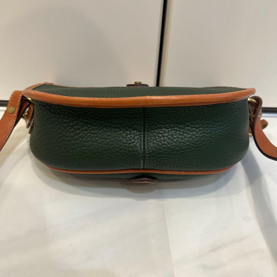 DOONEY&BOURKE USA製 レザーショルダーバッグ グリーン 美品