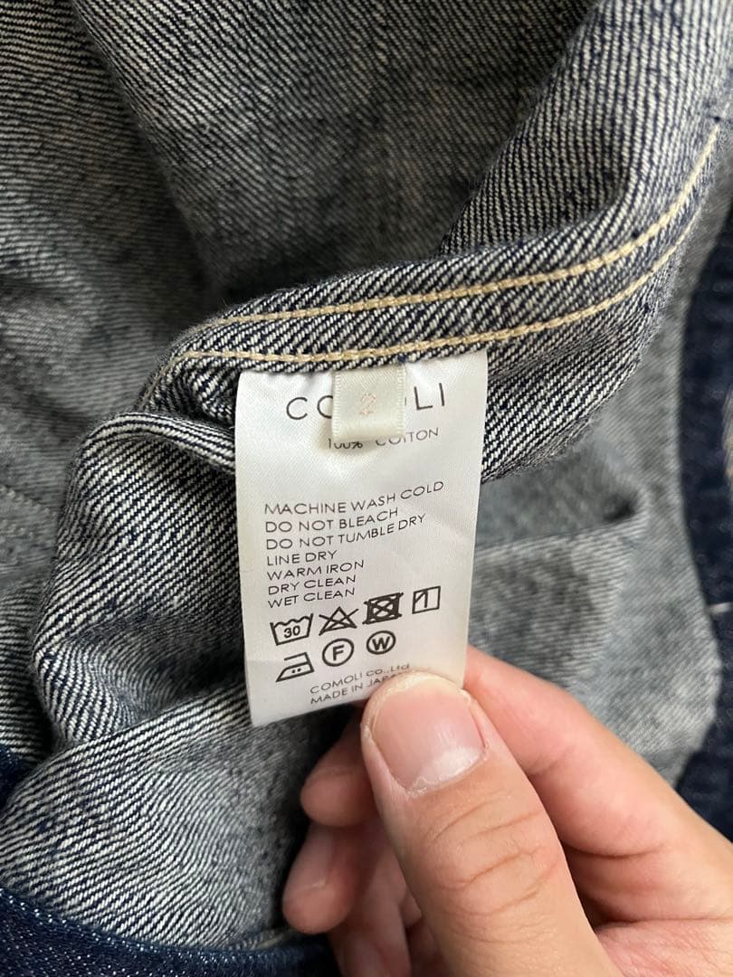 comoliコモリ デニム ワーク ジャケット2新品同様カバーオール