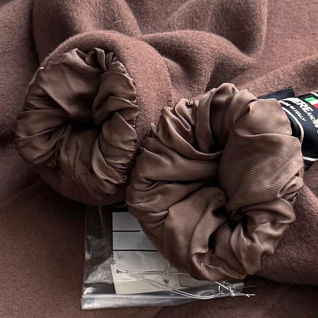 未使用品☆タグ付 カシミヤ ミンク MINK ロングコート 本毛皮 ブラウン