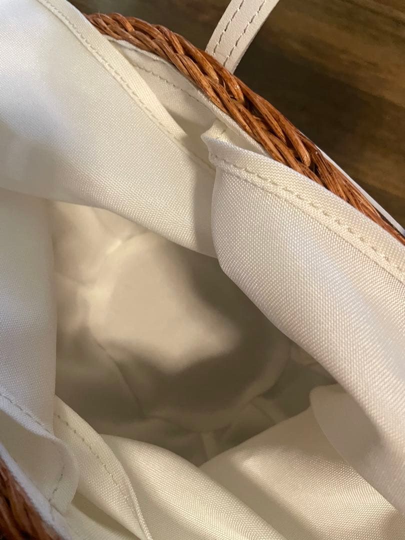 最終お値下げ【美品】アルアバイル レザーコンビカゴバッグ