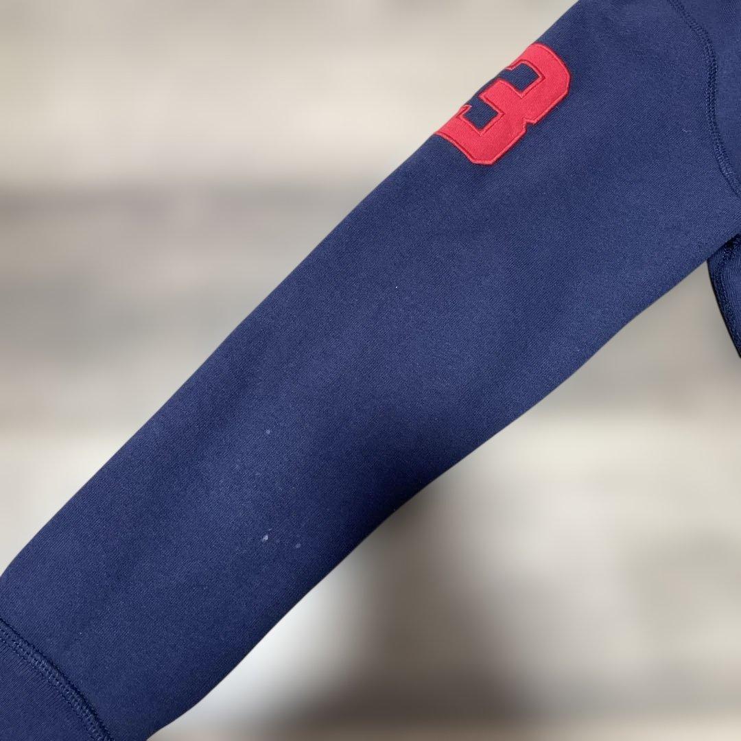 美品　ラルフローレン　ビッグポニー刺繍　パーカー ネイビー　USA国旗