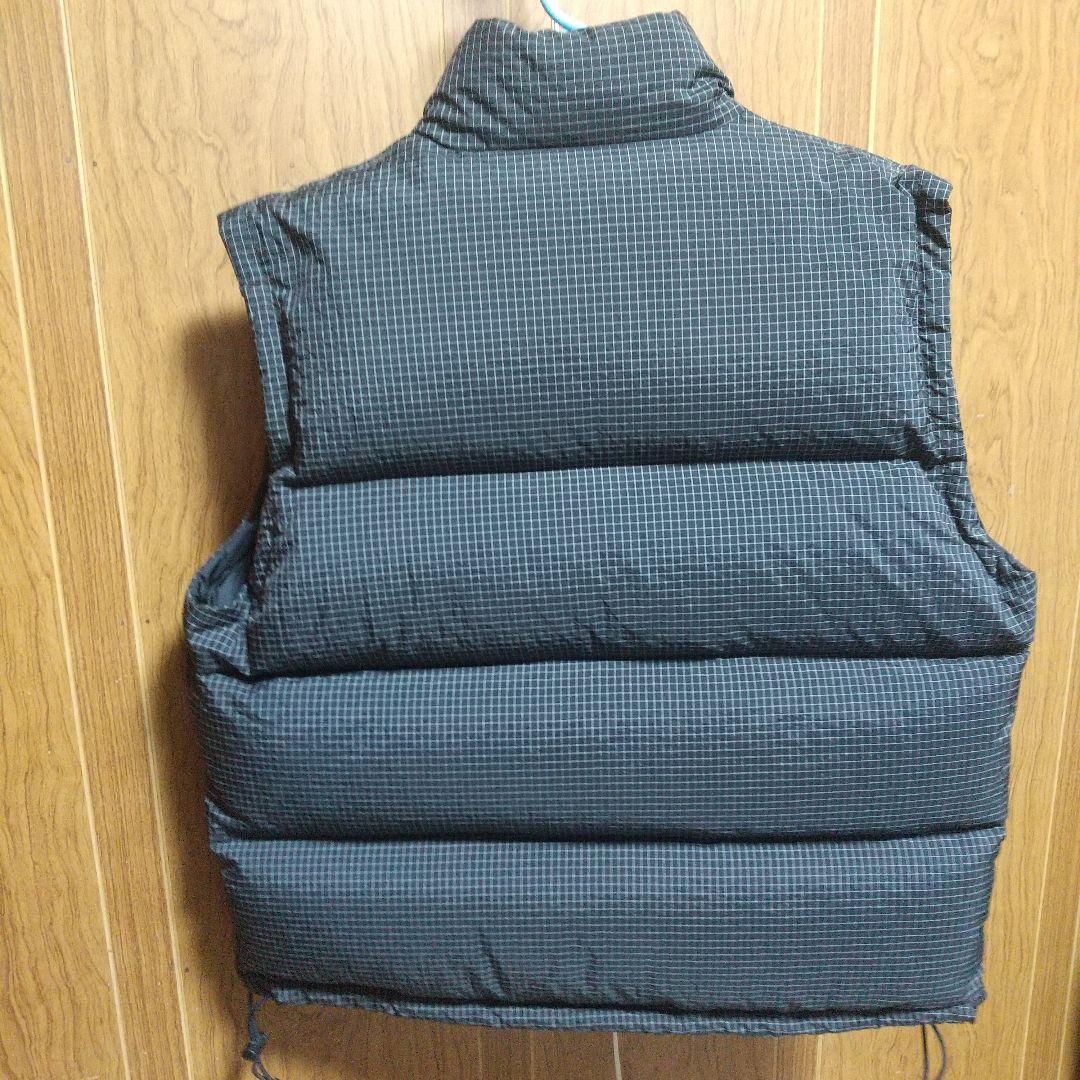 DKNY ダウンベスト 90s Down Vest Mサイズ 黒 格子柄