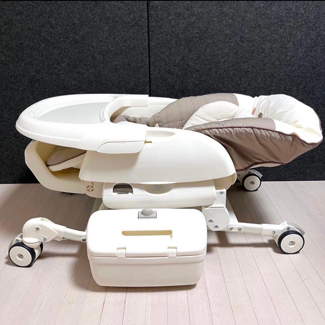 コンビ　ネムリラ　オートスウィング　エッグショック　ハイローチェア　ブラウン