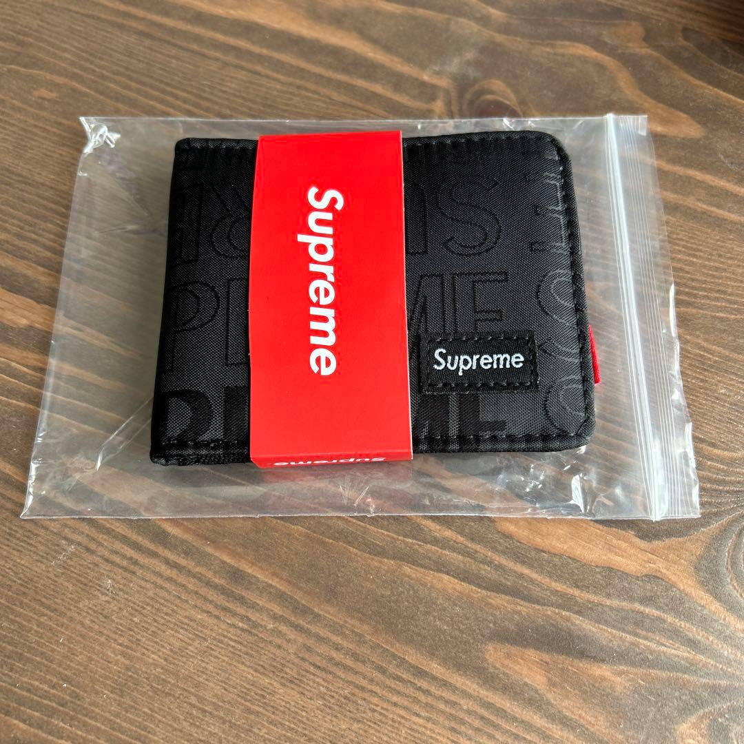 Supreme 黒 コンパクト財布