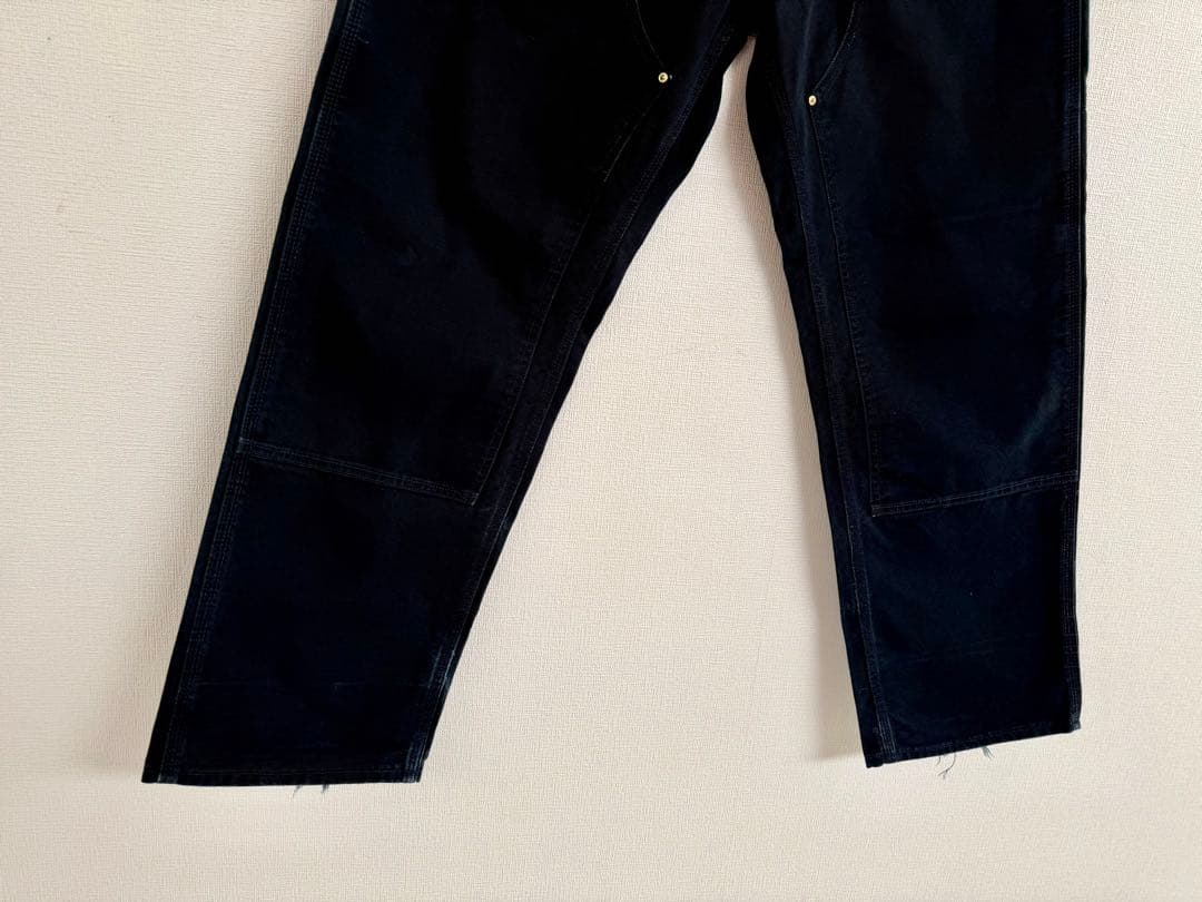 超スペシャル 38X32 W38 カーハート ダブルニー パンツ ブラック