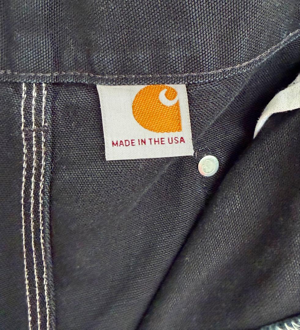 超スペシャル 38X32 W38 カーハート ダブルニー パンツ ブラック