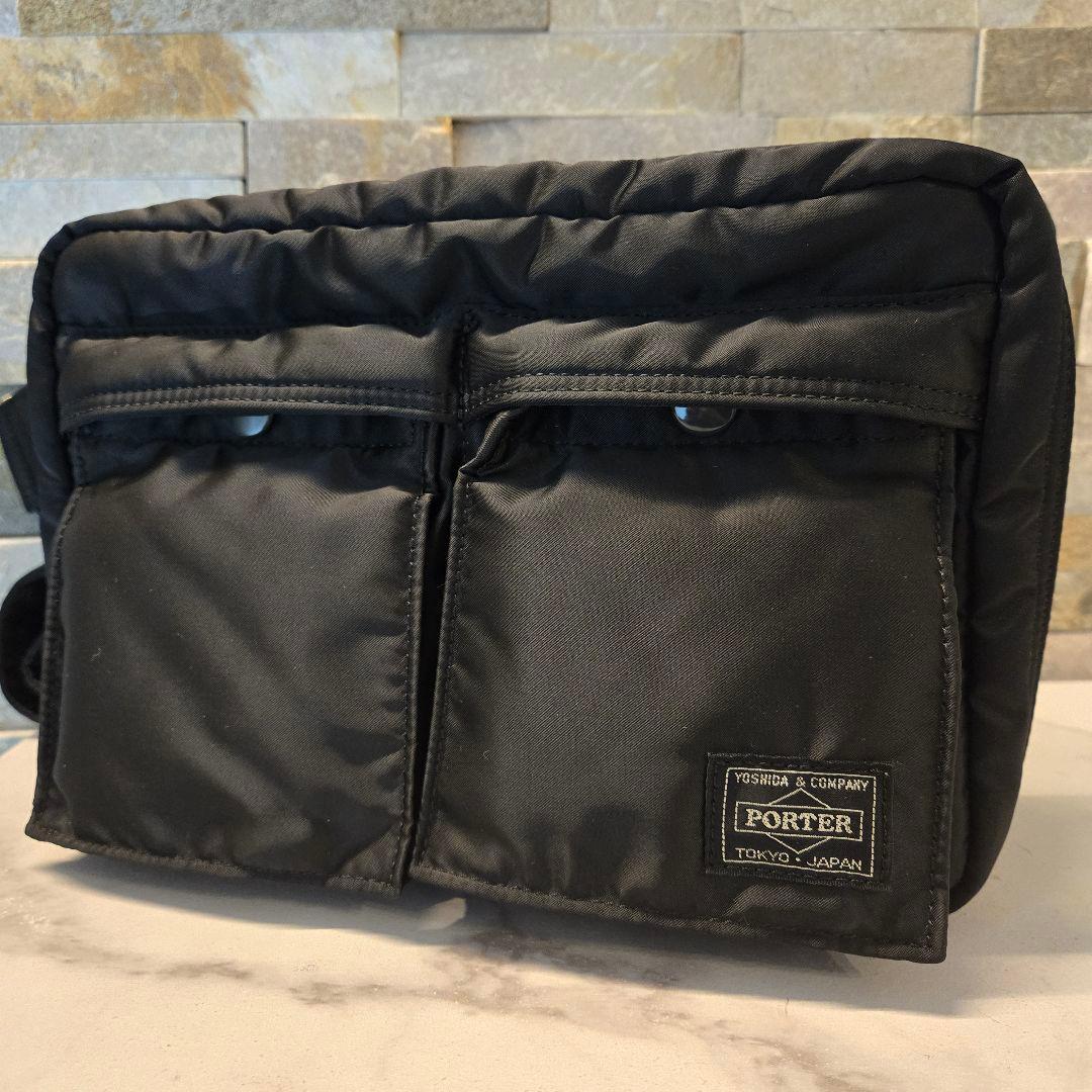 未使用　美品　PORTER　TANKER　タンカー ショルダーバッグ　2層　黒